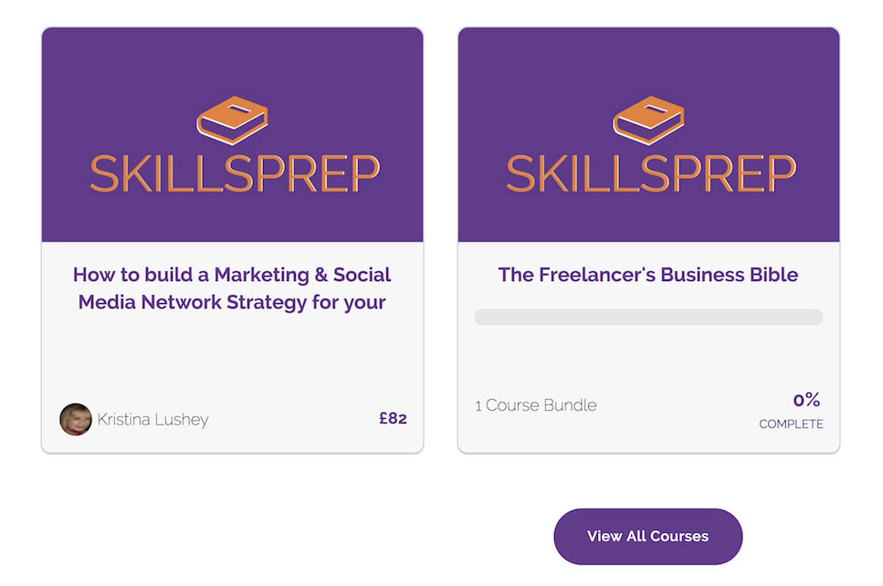 Screenshot of Teachable's course page blocks