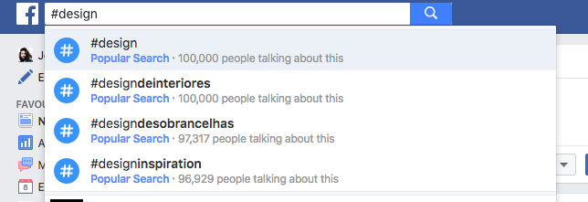Facebook Hashtag Search