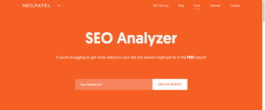 SEO Analyzer Homepage