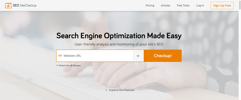 screenshot of SEO Site Checkup