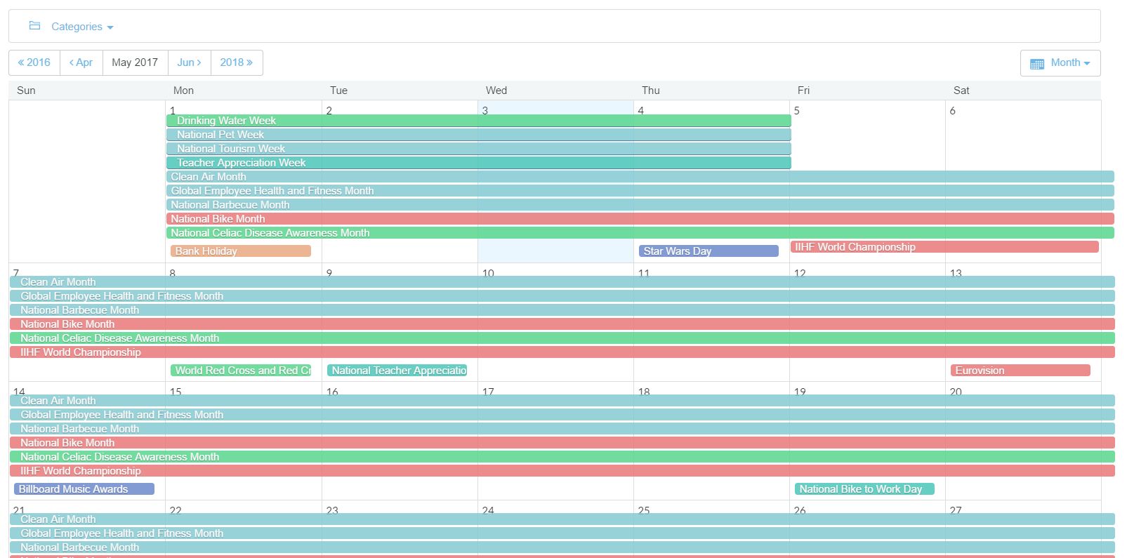 Events Calendar